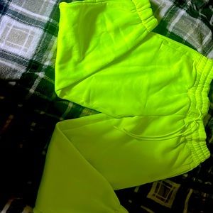 Lime green, size(XL), fleece sweatpants